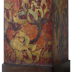 Colorful Flowers Orange/Red Table Lamp - Ornate Home
