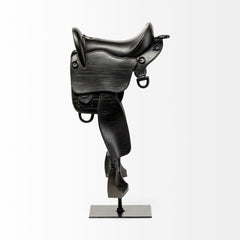 Colt Black Equestrian-Inspired English Horse Saddle - Ornate Home