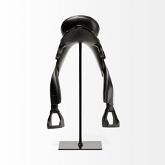 Colt Black Equestrian-Inspired English Horse Saddle - Ornate Home