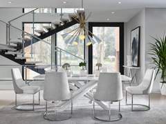Colt White/Gray/Silver Dining Chair (Set of 2) - Ornate Home