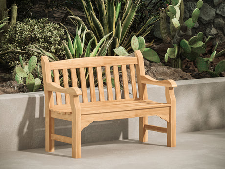 Colton 2-Person Teak Outdoor Bench - Ornate Home
