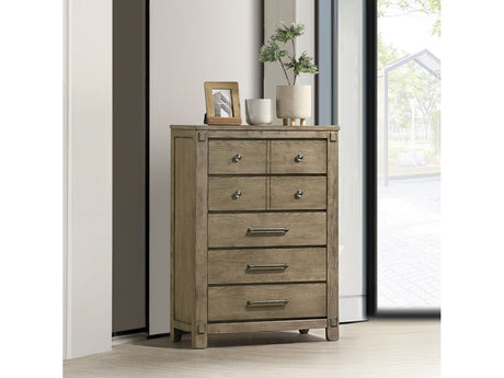 Colton Antique White Oak Chest - Ornate Home