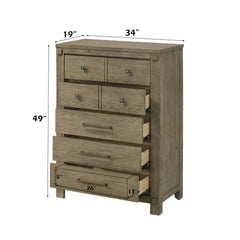 Colton Antique White Oak Chest - Ornate Home