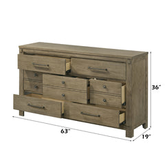 Colton Antique White Oak Dresser - Ornate Home