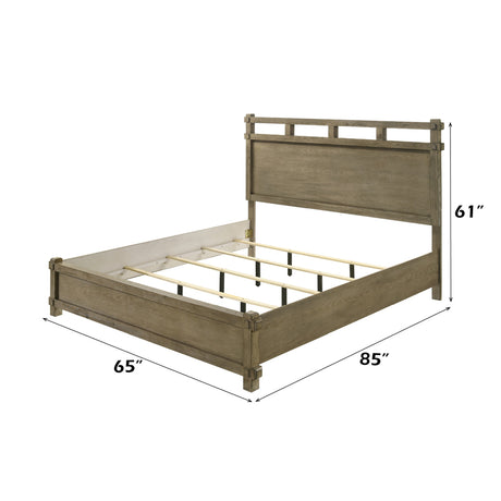 Colton Antique White Oak Queen Bed - Ornate Home