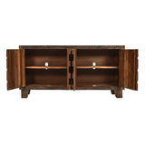Colton Brown 4 Door Accent Cabinet - Ornate Home