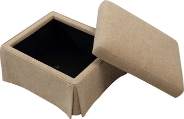 Colton Sourdough Upholstered Storage Ottoman - Ornate Home
