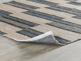 Colton Stripe Charcoal 2'x3' Indoor/Outdoor Rug