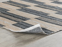 Colton Stripe Charcoal 2'x3' Indoor/Outdoor Rug - Ornate Home