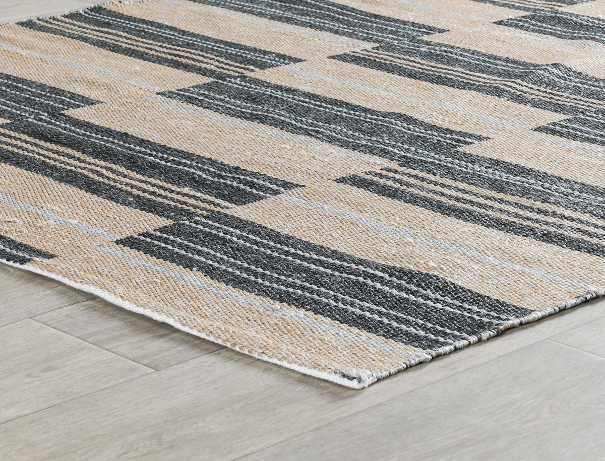 Colton Stripe Charcoal 5'x8' Indoor/Outdoor Rug