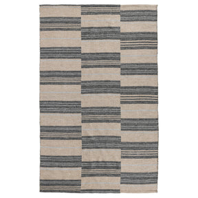Colton Stripe Charcoal 8'x10' Indoor/Outdoor Rug - Ornate Home