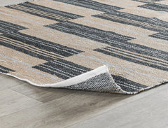 Colton Stripe Charcoal 8'x10' Indoor/Outdoor Rug