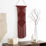 Columbio Rust Macramé Wall Hanging Decor - Clearance - Ornate Home
