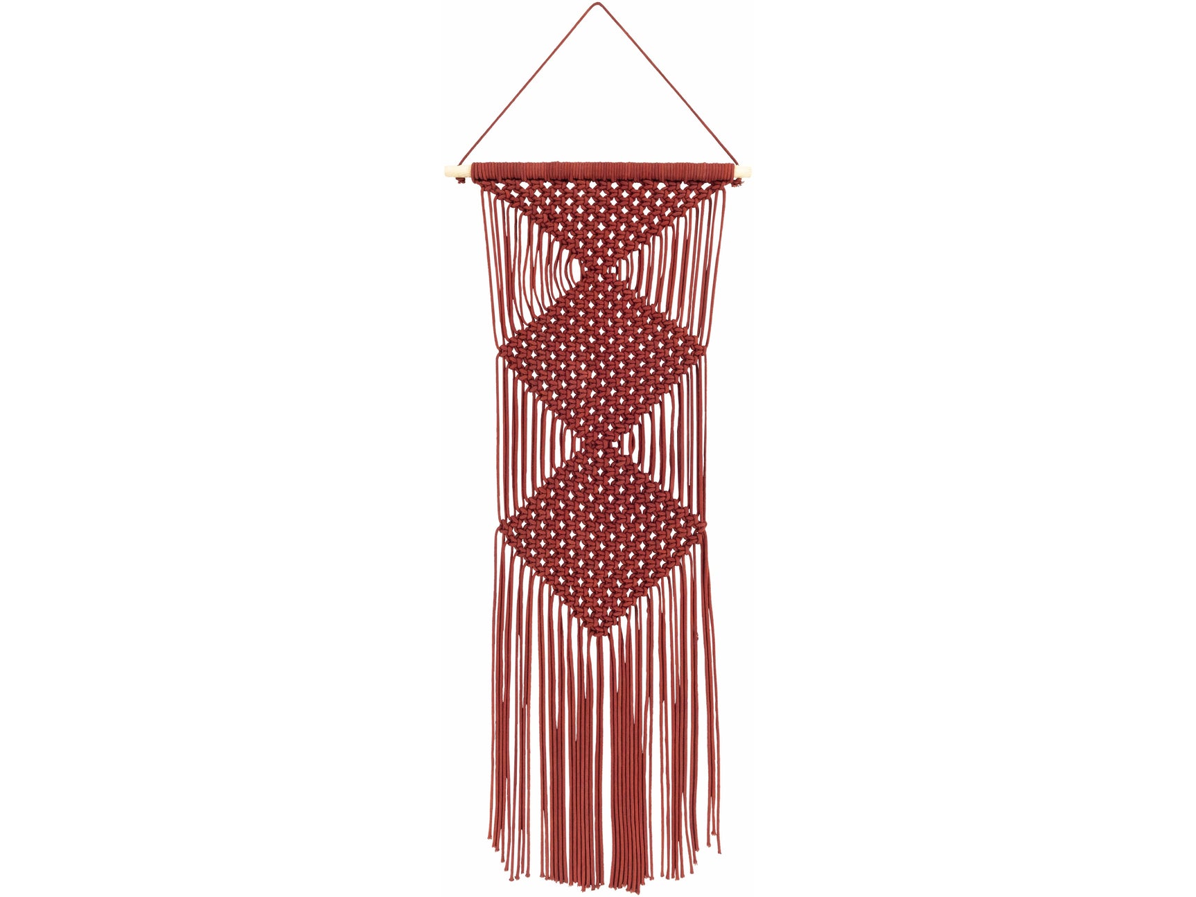 Columbio Rust Macramé Wall Hanging Decor - Ornate Home