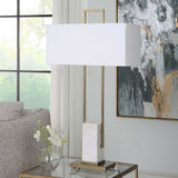 Column White Marble Table Lamp - Ornate Home