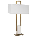 Column White Marble Table Lamp - Ornate Home