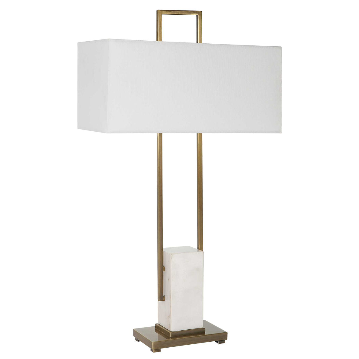 Column White Marble Table Lamp - Ornate Home