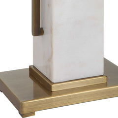 Column White Marble Table Lamp - Ornate Home