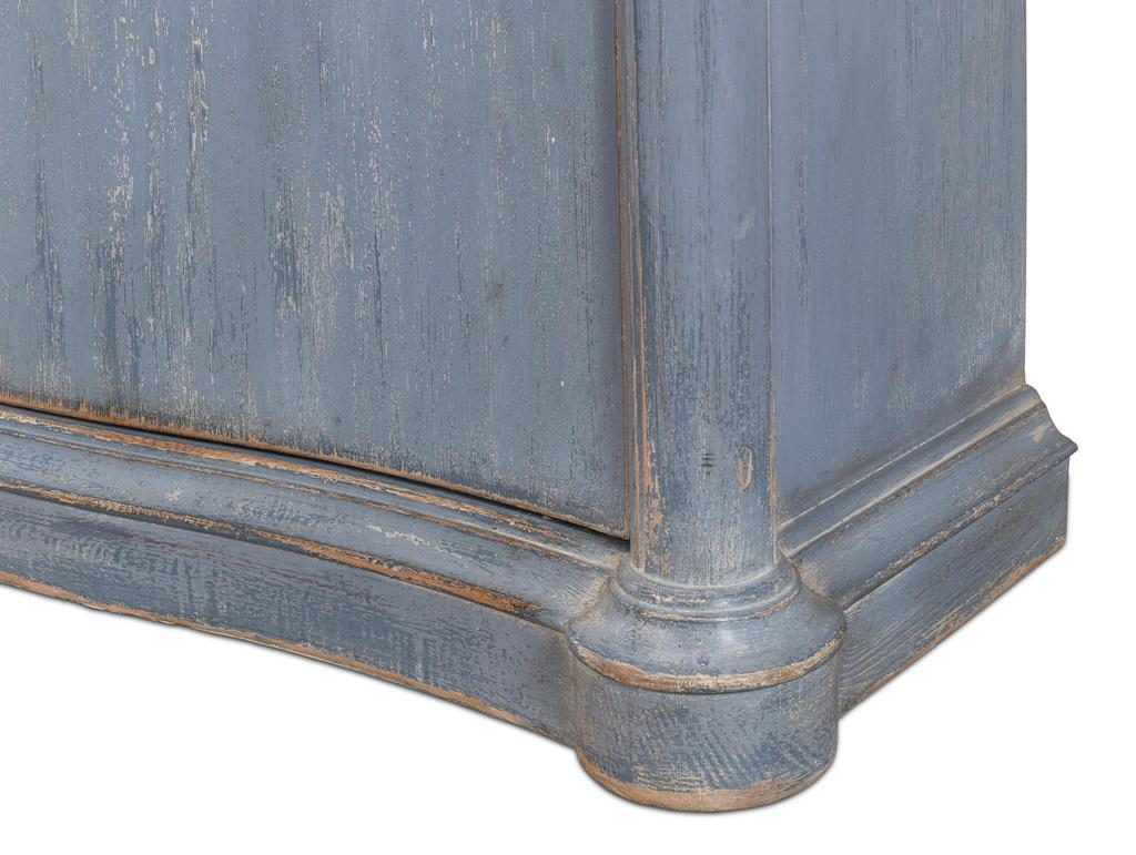 Columns Bowfront Blue Sideboard - Ornate Home