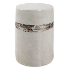 Comanche White Ceramic Garden Stool - Ornate Home