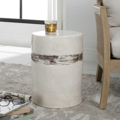 Comanche White Ceramic Garden Stool - Ornate Home