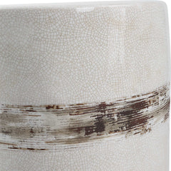 Comanche White Ceramic Garden Stool - Ornate Home
