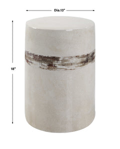 Comanche White Ceramic Garden Stool - Ornate Home