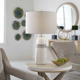 Comanche White Crackle Table Lamp - Ornate Home