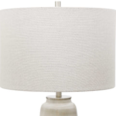 Comanche White Crackle Table Lamp - Ornate Home
