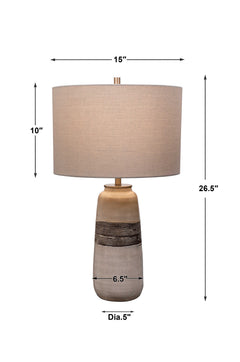 Comanche White Crackle Table Lamp - Ornate Home