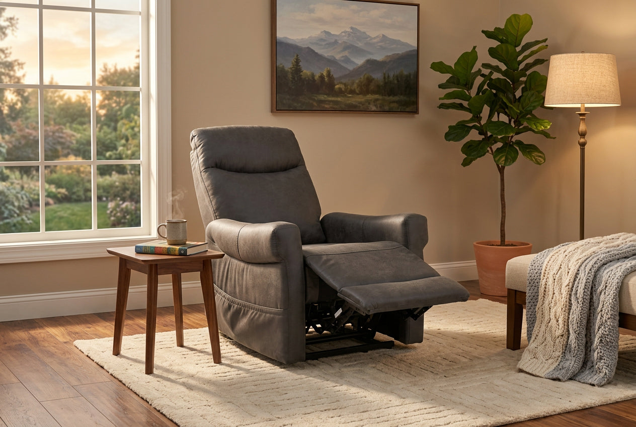 ComfortRise Granite Infinite Position Lift Chair with Power Headrest & Lumbar Support - Ornate Home