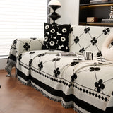 Comfy Four-Leaf Clover Hope Faith Love Luck Blanket for Couch, Chenille Scratch Proof Sofa Blanket Covers - Ornate Home