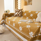 Comfy Four-Leaf Clover Hope Faith Love Luck Blanket for Couch, Chenille Scratch Proof Sofa Blanket Covers - Ornate Home