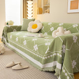 Comfy Four-Leaf Clover Hope Faith Love Luck Blanket for Couch, Chenille Scratch Proof Sofa Blanket Covers - Ornate Home