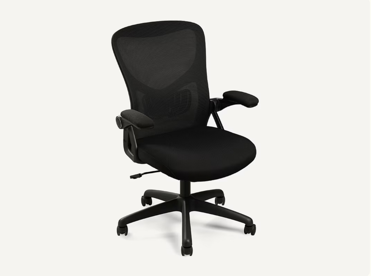 Comfy Office Chair with Ergonomic Back Support and Flip-up Arm Rest - Ornate Home