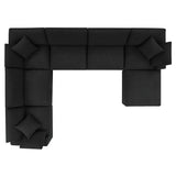 Commix Black 7-Piece Down Filled Overstuffed Boucle Sectional Sofa - Ornate Home