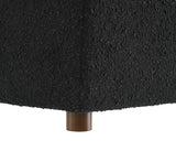 Commix Black Down Filled Overstuffed Boucle Fabric Armless Chair - Ornate Home