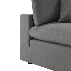 Commix Charcoal 5-Piece Outdoor Patio Sectional Sofa - 108x108" - Ornate Home
