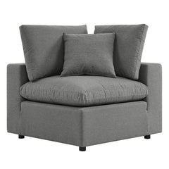Commix Charcoal 5-Piece Outdoor Patio Sectional Sofa - 108x108" - Ornate Home