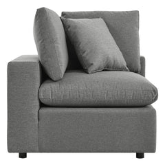 Commix Charcoal 5-Piece Outdoor Patio Sectional Sofa - 108x108" - Ornate Home