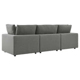 Commix Charcoal Overstuffed Outdoor Patio Sofa - Ornate Home