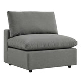 Commix Charcoal Overstuffed Outdoor Patio Sofa - Ornate Home