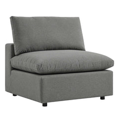 Commix Charcoal Overstuffed Outdoor Patio Sofa - Ornate Home