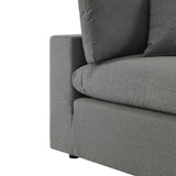 Commix Charcoal Overstuffed Outdoor Patio Sofa - Ornate Home