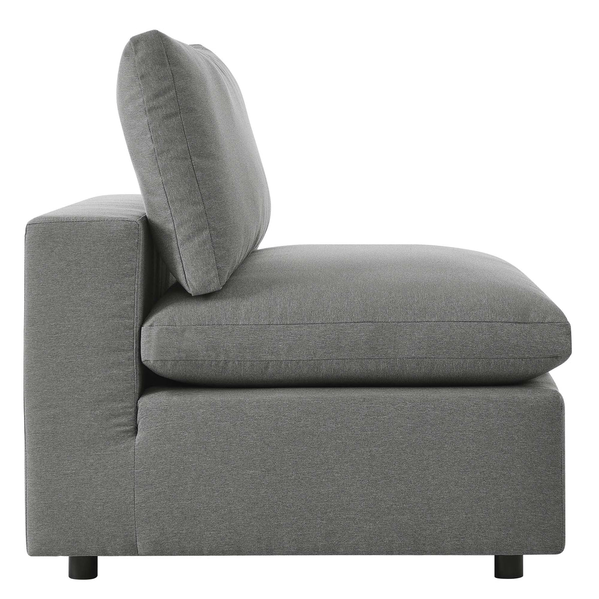 Commix Charcoal Overstuffed Outdoor Patio Sofa - Ornate Home