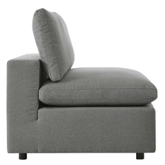 Commix Charcoal Overstuffed Outdoor Patio Sofa - Ornate Home