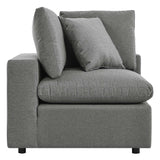 Commix Charcoal Overstuffed Outdoor Patio Sofa - Ornate Home