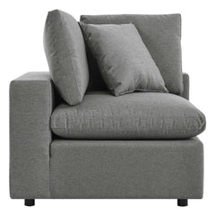 Commix Charcoal Overstuffed Outdoor Patio Sofa - Ornate Home