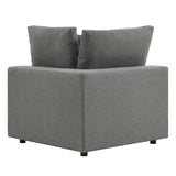 Commix Charcoal Overstuffed Outdoor Patio Sofa - Ornate Home
