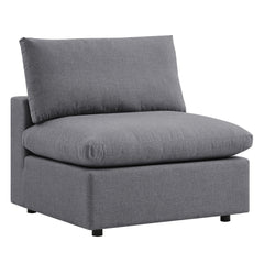 Commix Gray 5-Piece Sunbrella Outdoor Patio Sectional Sofa - 108x108" - Ornate Home